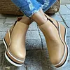 Women's Short Boots Flat-bottomed Shallow Mouth Heightening Nude Boots