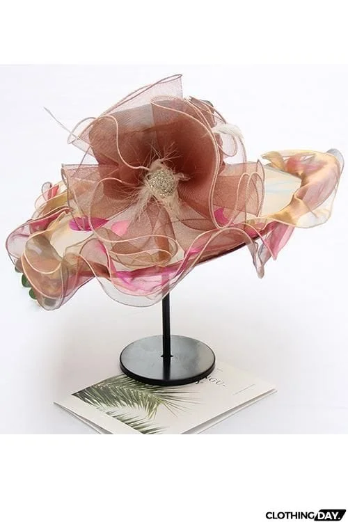 Organza Layer Flower Hat