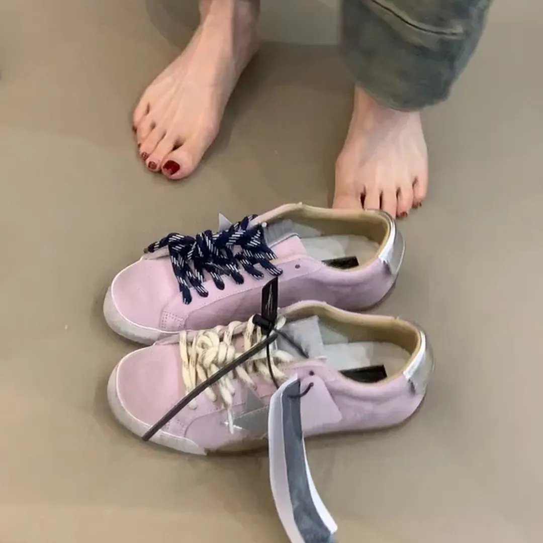 Churchf Churchf New Fashion Old Style Laceded Moral Shoes Women Retro Star Small Dirty Shoes College Style Sports Shoes