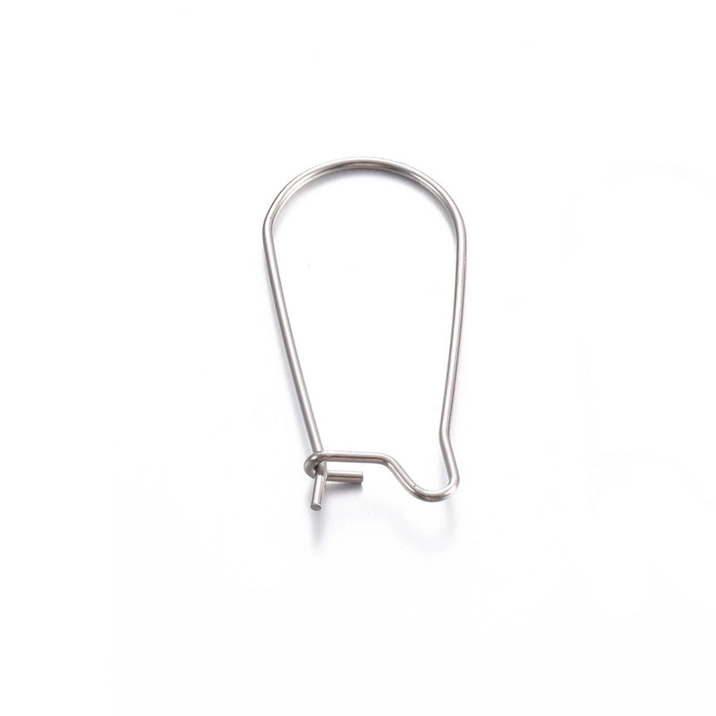 100 PCS/Package Stainless Steel Solid Color Hook Earring Findings Minimalist