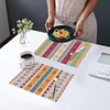 2Pcs Ethnic Style Diamond Painting Placemat DIY Art Placemat for Table Decor