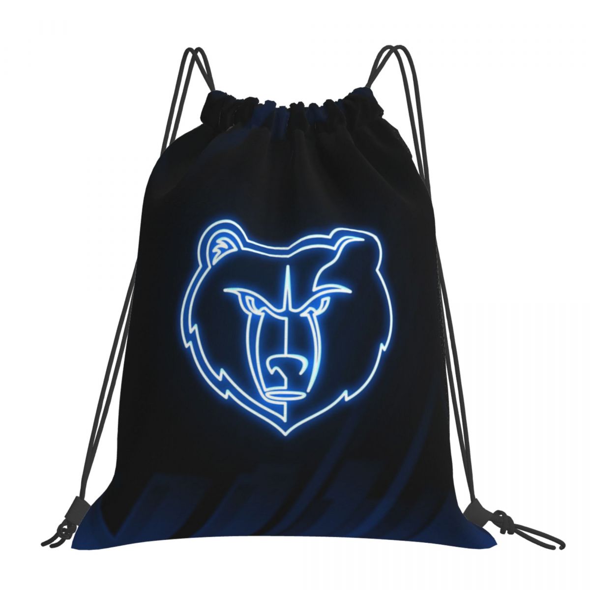 Memphis Grizzlies Neon Blue Drawstring Bags for School Gym