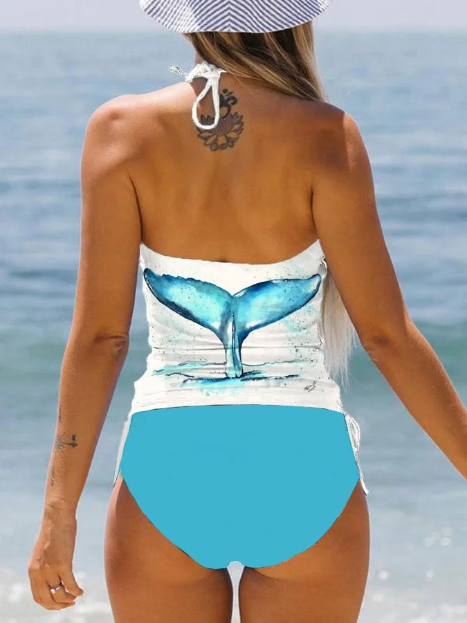 Women‘s Having A Whale Of A Time Strappy Holiday Two Piece Set