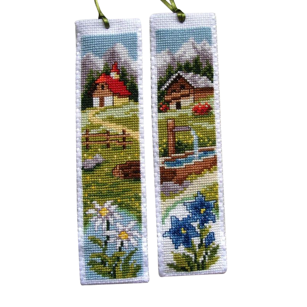 

Country Cottage - 14CT Counted Cross Stitch - Bookmark, 501 Original