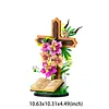 Jesus Cross Flowers Building Blocks Set Building Bricks Kit Construction Bricks Toy Gifts for Anniversaries Valentines Day Halloween