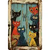 Garden Cats - Vintage Metal Signs(8*12Inch/12*16Inch) - Cat