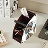 DIY Diamond Painting Kit dreieckige Organizer Box Sch&auml;del Holz Aufbewahrungsbox