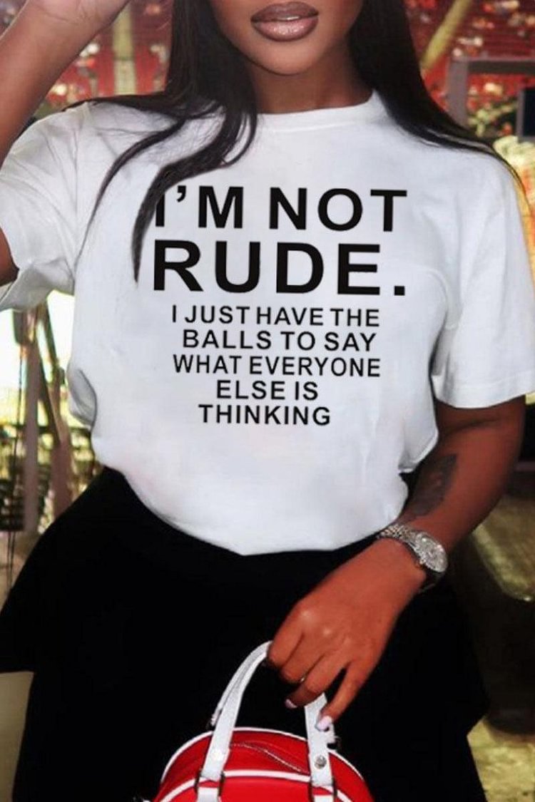 Xpluswear I'M NOT RUDE Tee0035