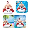 Muscle Men Inflatable Swim Ring Blow Up Swim Tube PVC Pool Floats for Pool Beach