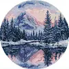 Round Four Seasons-Winter-14CT Stamped Cross Stitch 33*33cm/12.99*12.99in tapestrymarket