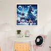 【Limited Stock Sale】Eiffel Tower And Girl In Blue Dress-11CT Stamped Cross Stitch 50*50cm/19.69*19.69in tapestrymarket