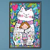 (40*60cm)DIY Full Round Drill Diamond Painting-Cat