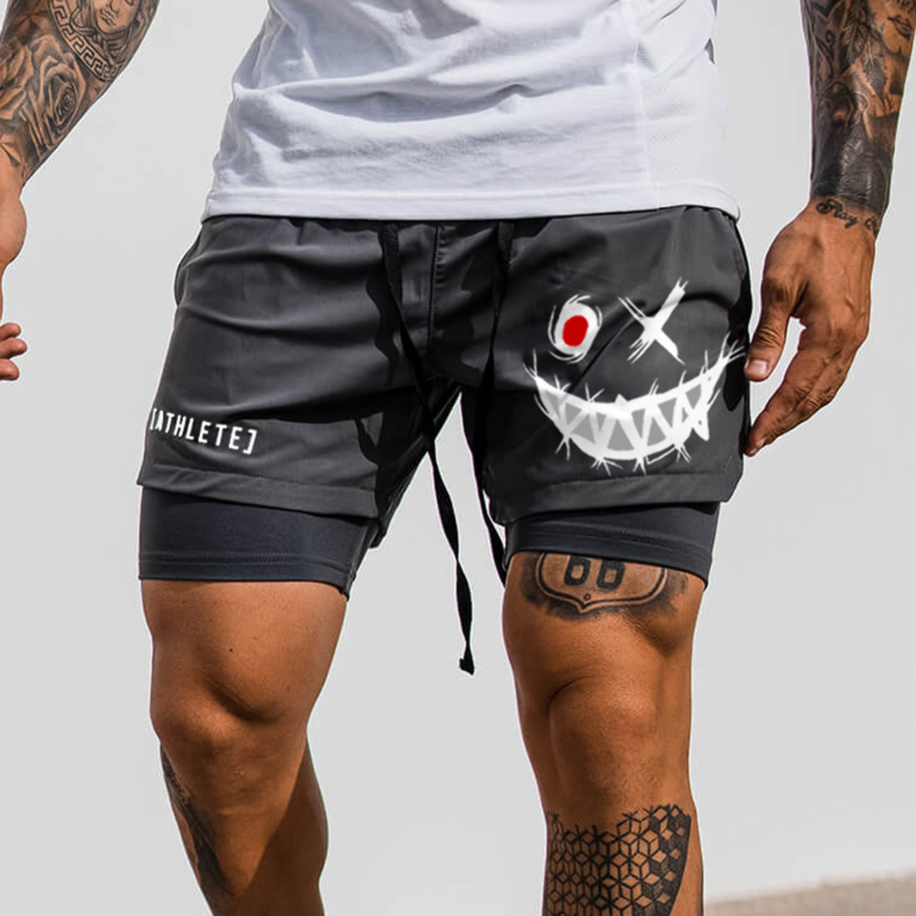 Men's Smiley Shorts Performance Shorts