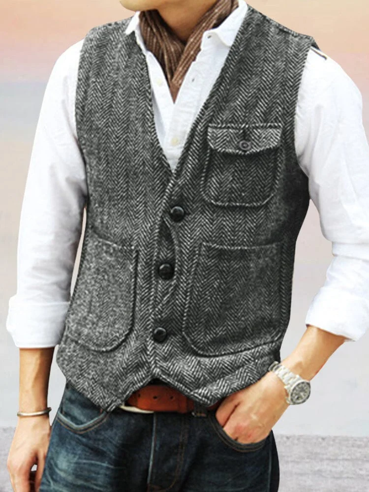 Vintage Texture Suit Vest QueenFunky