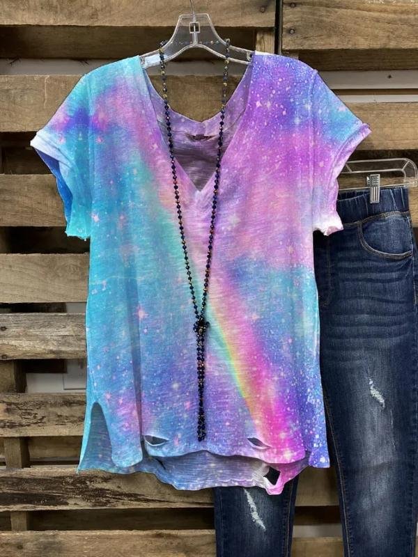 Summer new tie-dye short-sleeved T-shirt