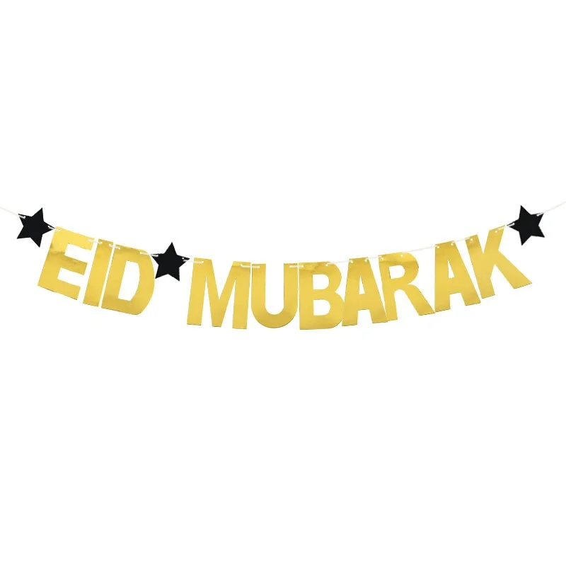 1Set Eid Mubarak Balloons Moon Star Ramadan Kareem Decoration Helium Foil Globos Banners Muslim Islamic Festival Party DIY Decor