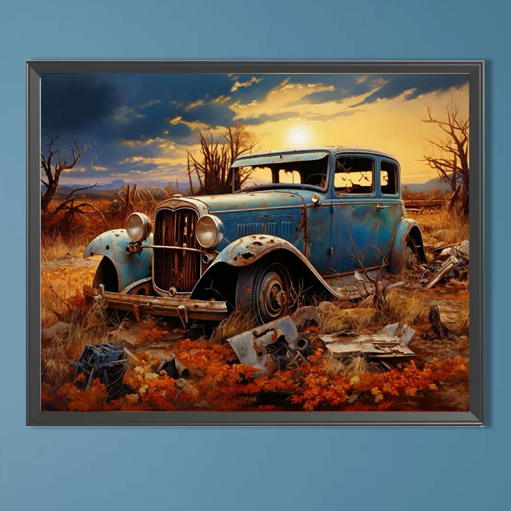 Diamond Painting - Full Round Drill - Scrap Car(Canvas|50*40cm)