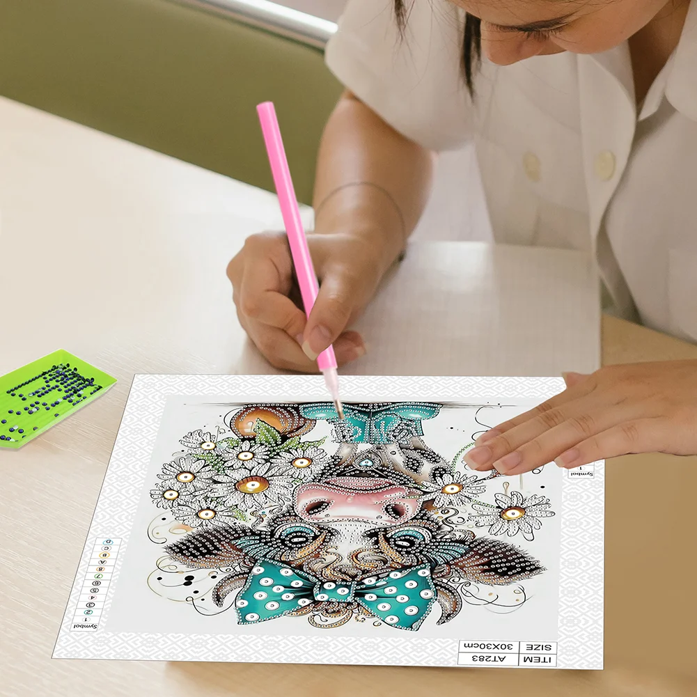 Diamond Painting - Partial Special Shaped Drill - Cow(Canvas|30*30cm)