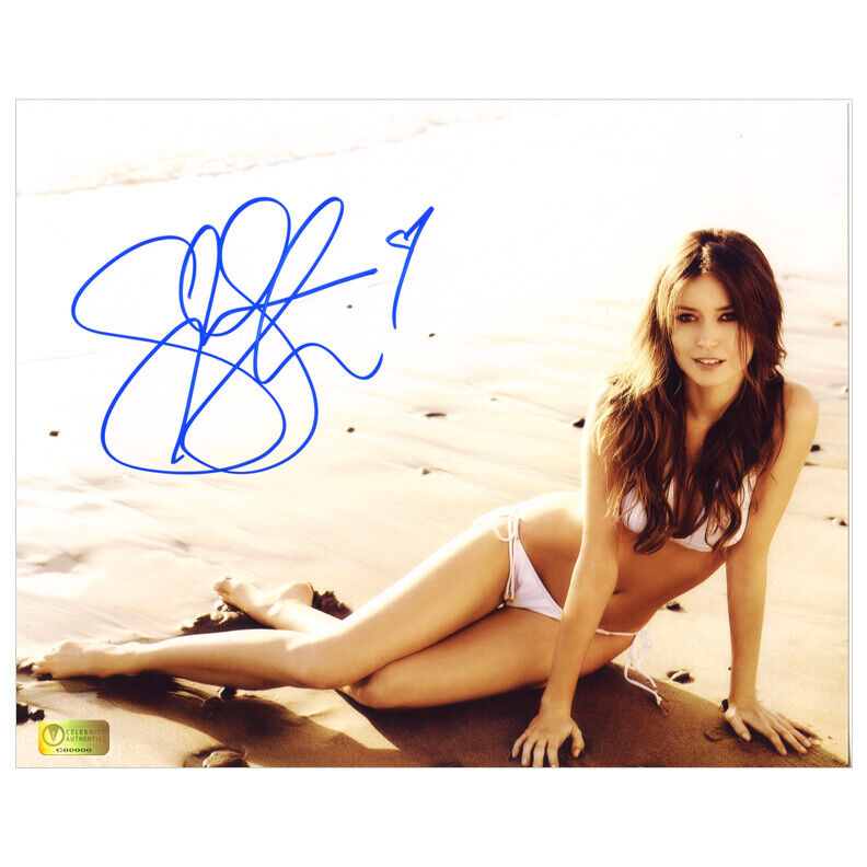 Summer Glau Autographed Beach 8x10 Swimsuit Photo Poster painting