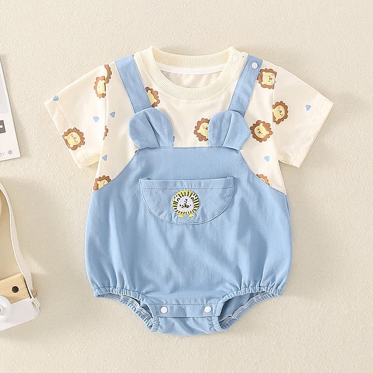 Baby Lion Crew Neck Bodysuit