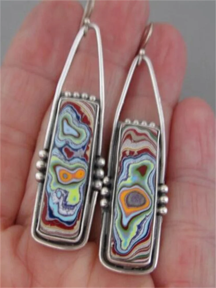 Colorful Natural Stone Inspired Earrings