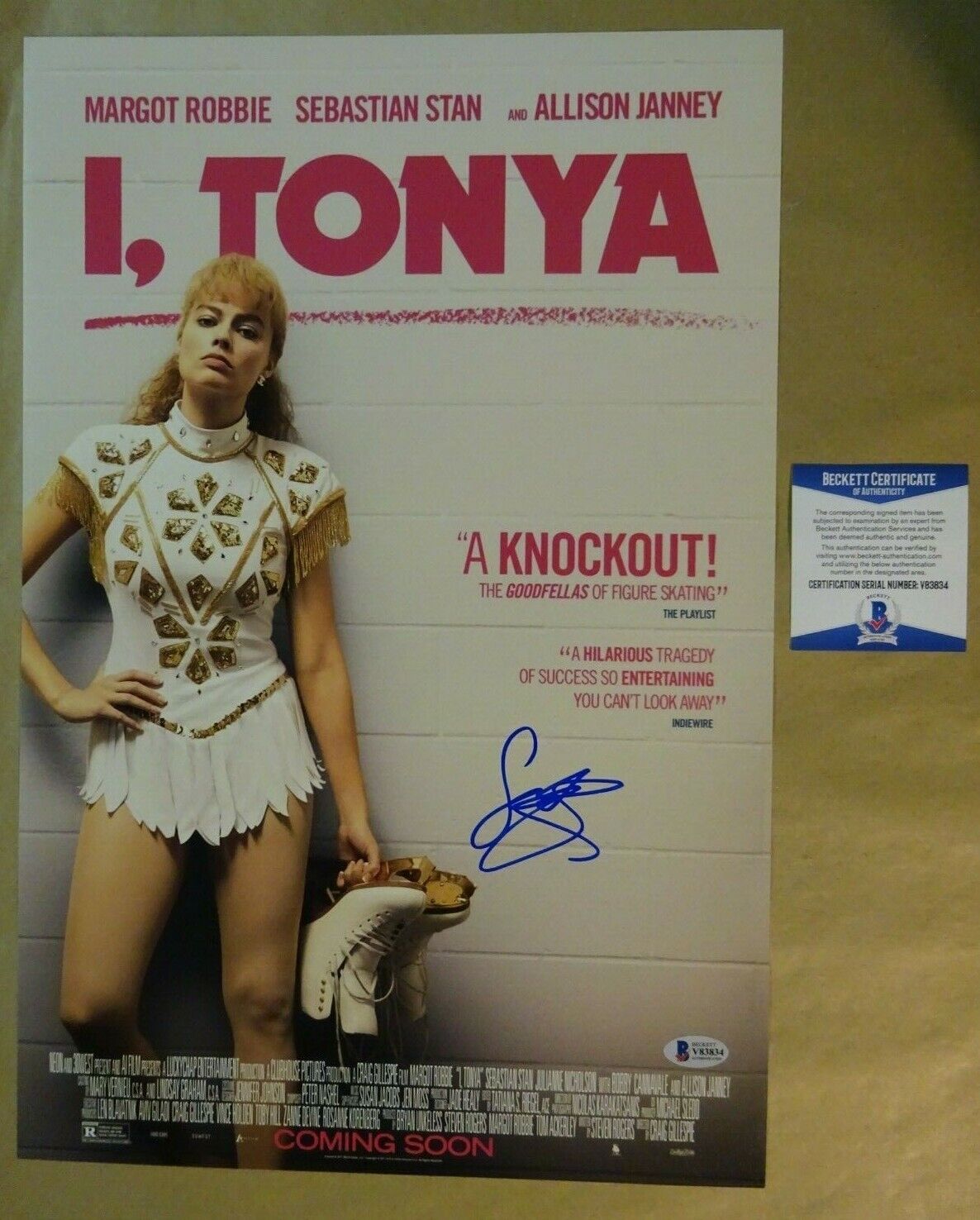 Signed SEBASTIAN STAN Autographed I, TONYA 12x18