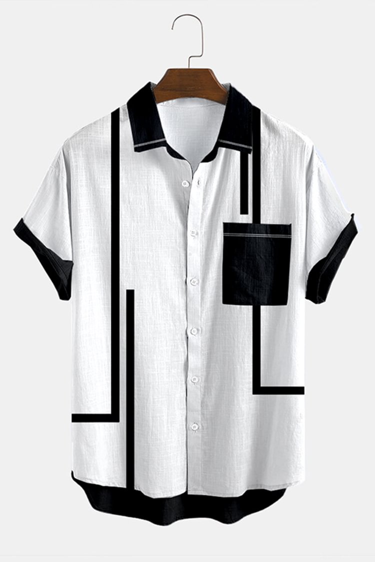 Black And White Geometric Fashion Shirt