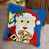 Santa Claus Dog-DIY Latch Hook Rug Pillowcase Kits 43*43cm