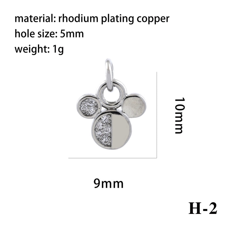 Elegant Minimalist Bee Dragonfly Butterfly Copper Plating Inlay Zircon 18k Gold Plated Charms