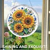 Kit d&eacute;coratif de soleil en diamant tournesol rond 7,87x7,87 pouces