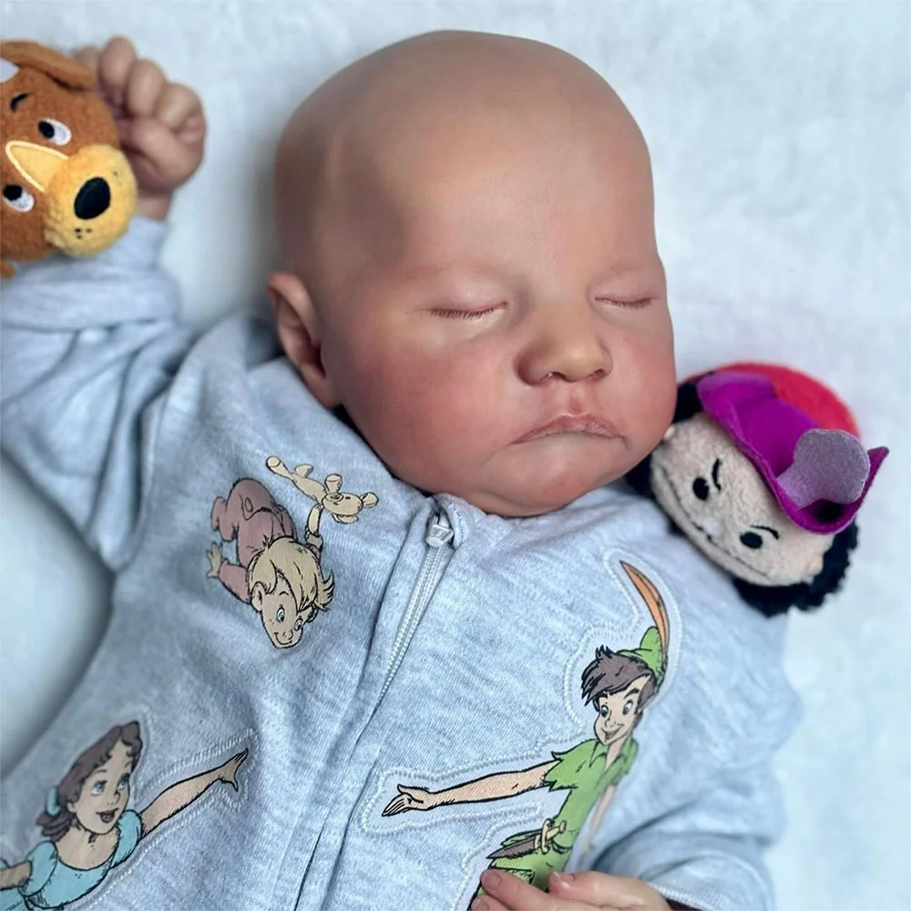 [🔊Heartbeat Sound and Breath💝] 20 Inches Newborn Sleeping Adorable Baby Painted Hair Boy Doll Jonk -Creativegiftss® - [product_tag] RSAJ-Creativegiftss®