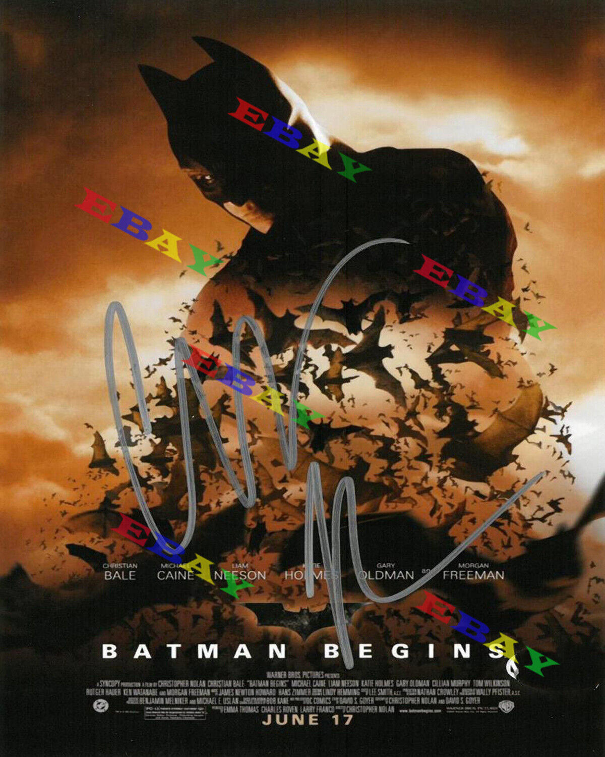 CHRISTIAN BALE BATMAN THE DARK KNIGHT Autographed Signed 8x10 Photo Poster painting Reprint