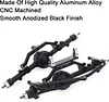 AMK CNC Aluminum Alloy Front Rear Axle Complete Set for 1/10 RC Crawler RC-4WD Gela-nde II TF2 D110 Yo-ta II Axles(Black)