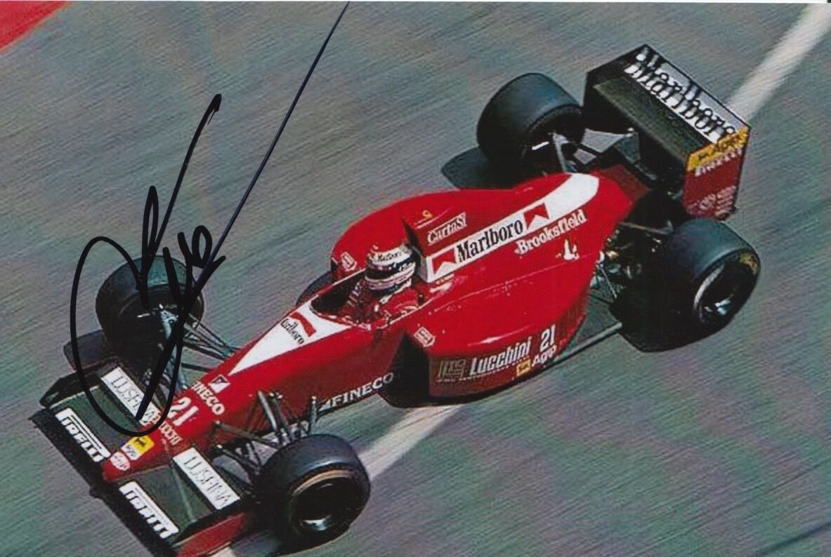 EMANUELE PIRRO HAND SIGNED SCUDERIA ITALIA F1 6X4 Photo Poster painting 6.