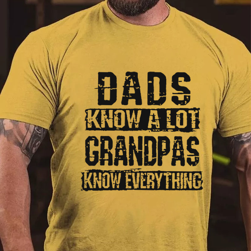Grandpa Knows Everything Funny Grandfather Gift T-shirt ctolen