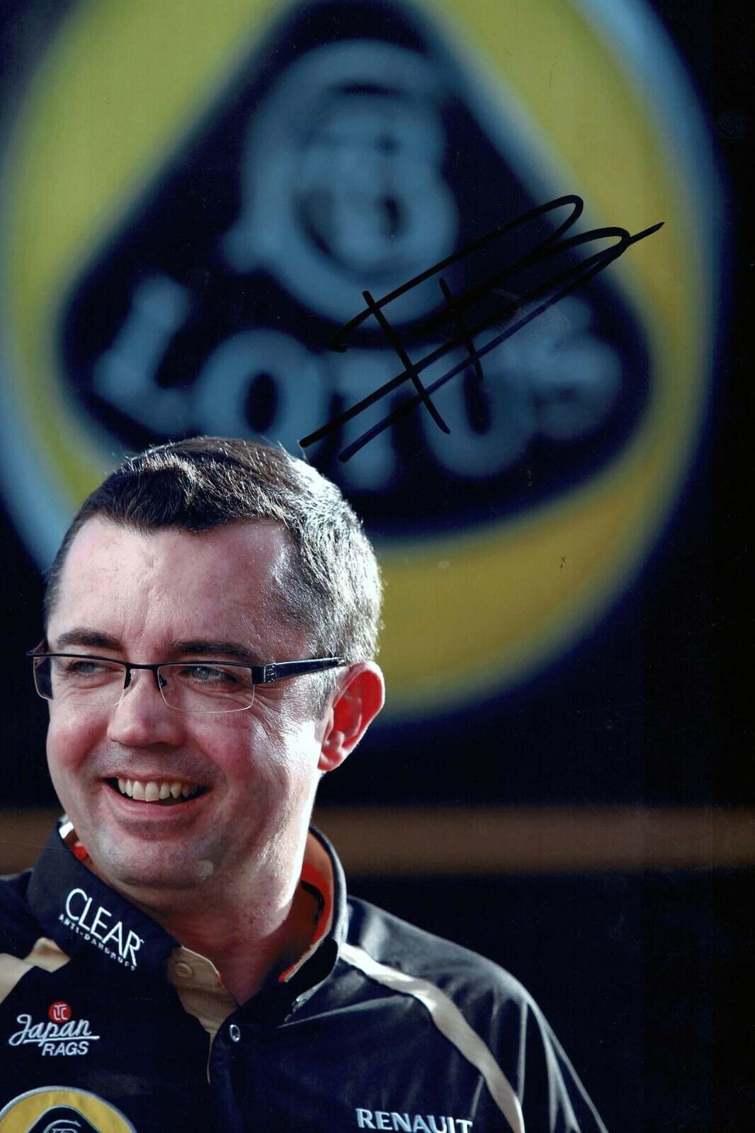 Eric BOULLIER F1 Signed Photo Poster painting 2 Renault LOTUS Team Principal Autograph AFTAL COA