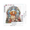 Diamond Painting -DIY Round Drill Dog On Flowers