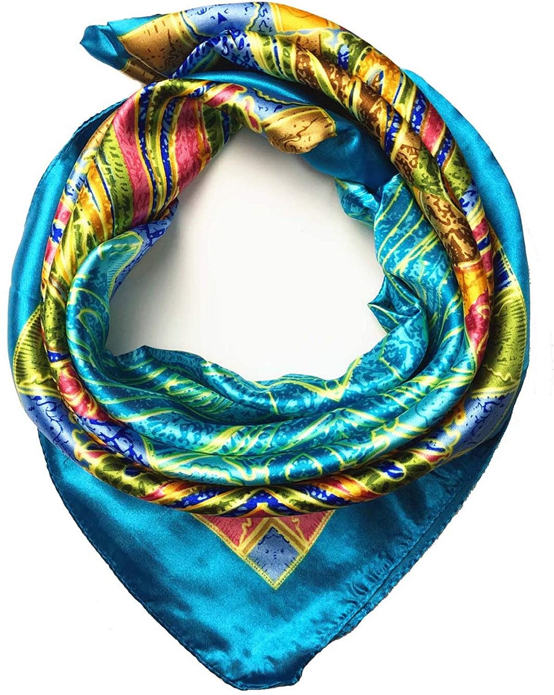 Silk Like Scarf Women's Fashion Pattern Large Square Satin Headscarf