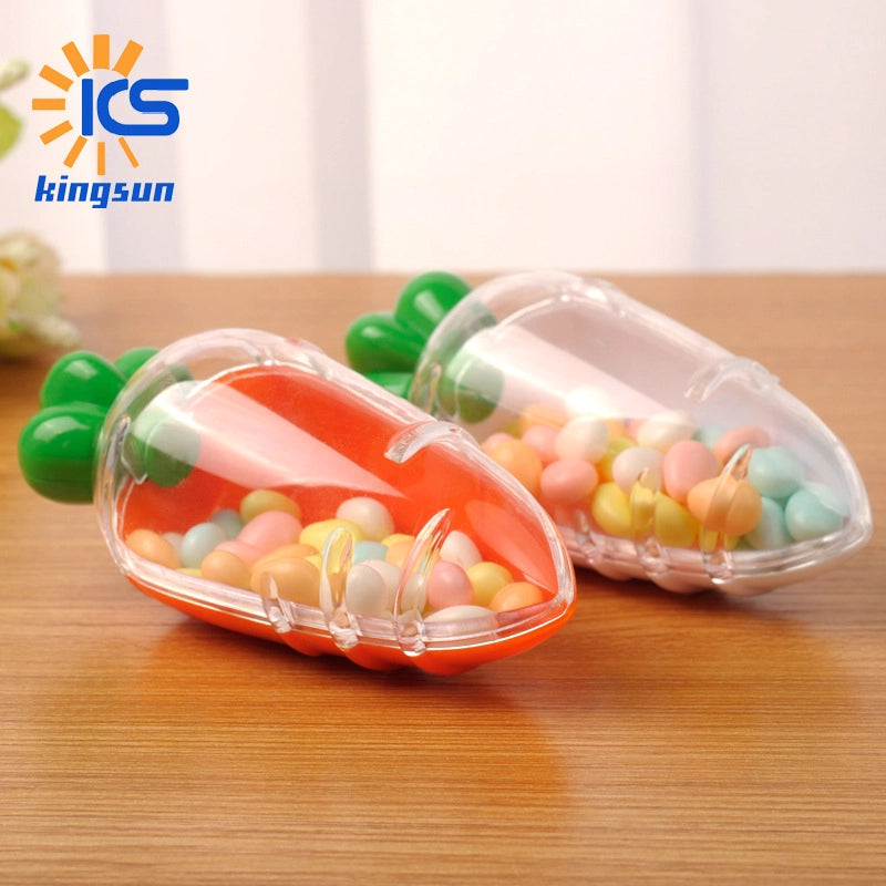 Western-style Creative Candy Box Carrot Shape Personalized Candy Box New Easter Plastic Storage Box