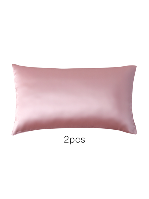 19 MOMME Taie d'oreiller en soei classique rose 2 pièces 1