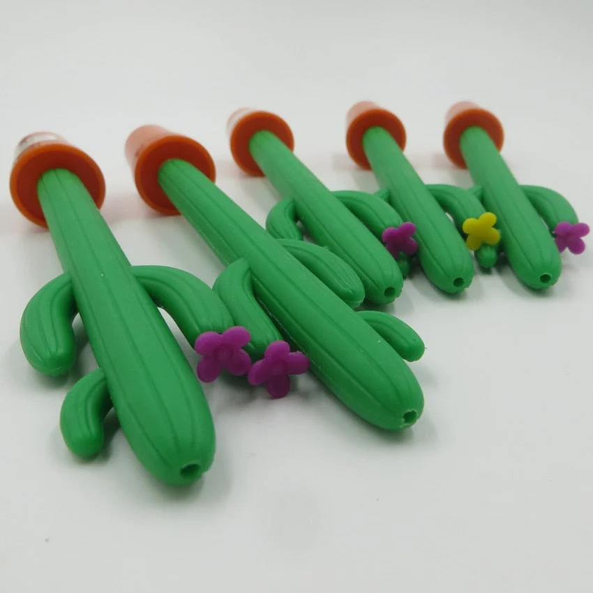 1 Pcs Lytwtw's Stationery Cute Kawaii Cactus Potted Plant Ballpoint Pen Office School Supply Novel Creative Gift Funny ornament