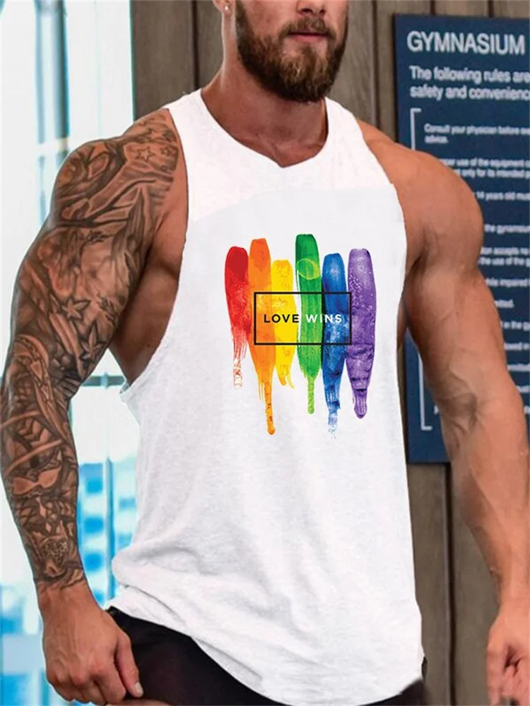 Rainbow Love Wins Print Comfy Tank Top