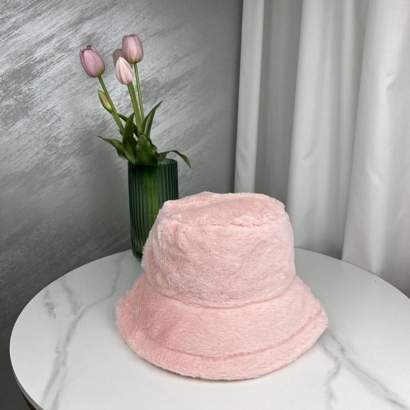 Women’s Basic Solid Color Curved Eaves Bucket Hat