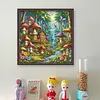 Mushroom House-16CT Stamped Cross Stitch 40*40cm/15.75*15.75in