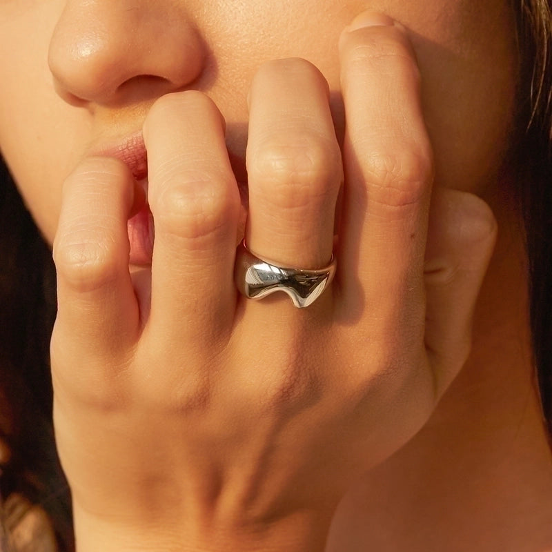 316 Stainless Steel  IG Style Geometric Open Rings