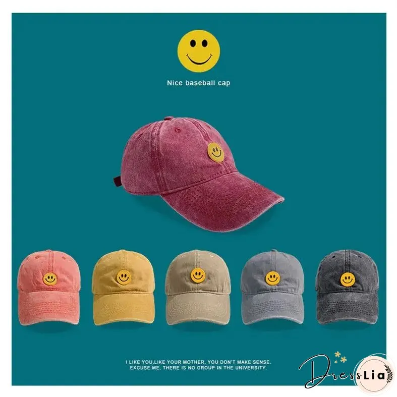 Vintage Smiley Baseball Cap Adjustable