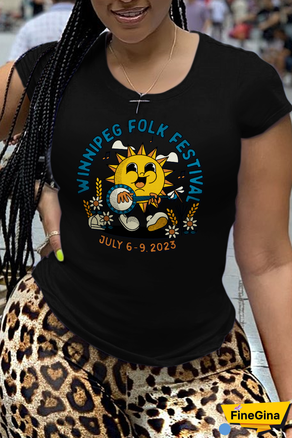 Black Casual Daily Print Patchwork O Neck T-Shirts