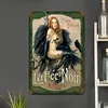 F&eacute;e noire absinthe pin up filles - Panneaux en &eacute;tain m&eacute;tallique(20*30cm/30*40cm)