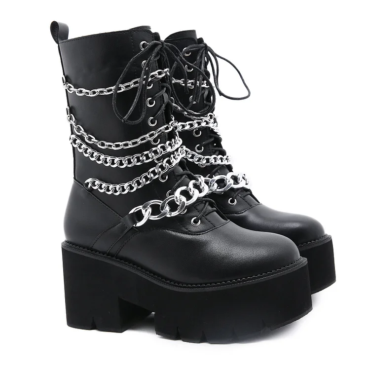 Chained Martin Boots