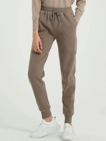 pornhint Pornhint Wixra Women Casual Velvet Pants Winter Lady's Thick Wool Pants Women's Clothing Lace-up Long Trousers